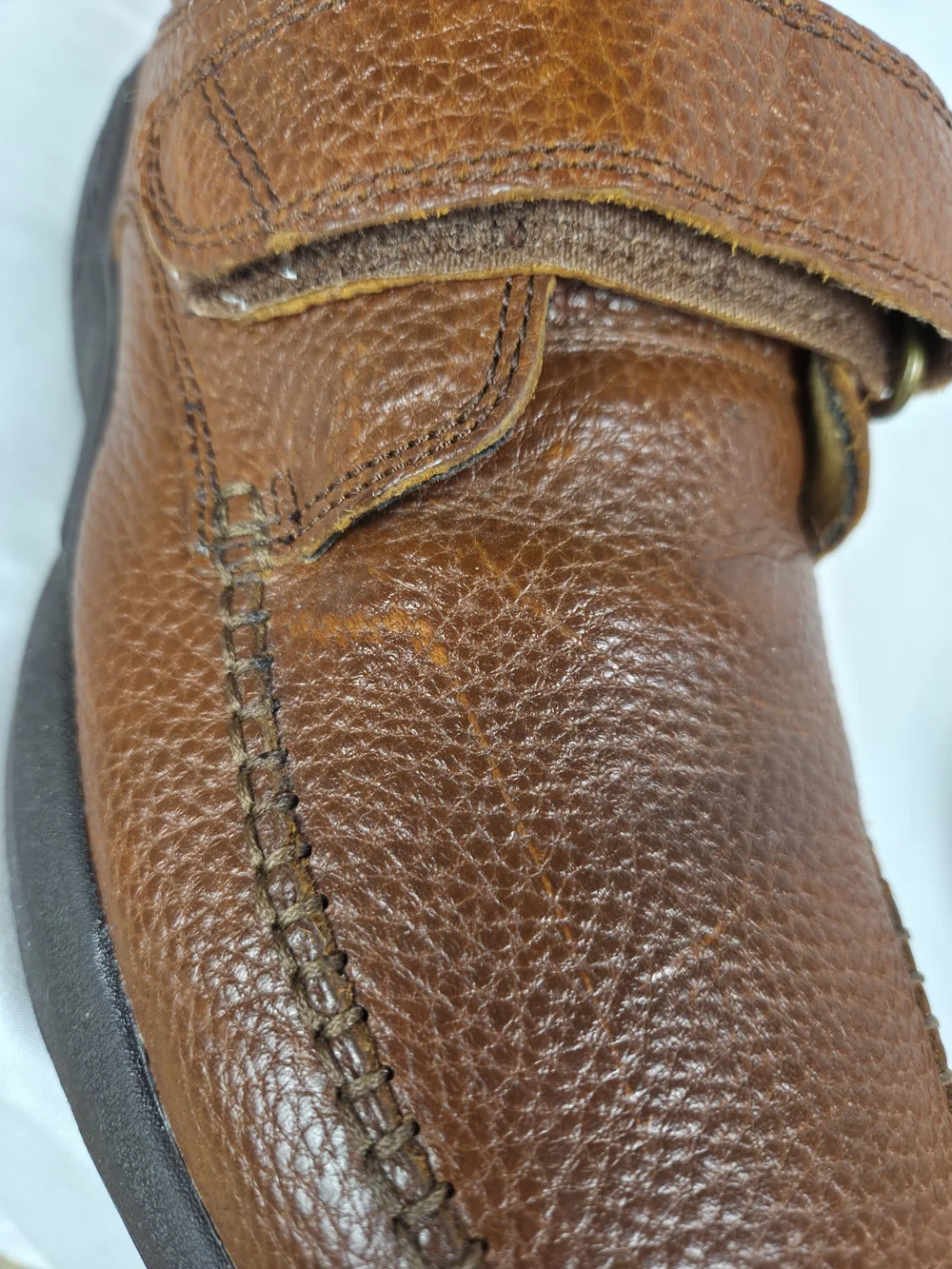 Men’s Chestnut Leather Derby Shoes. New... 11 Wide.